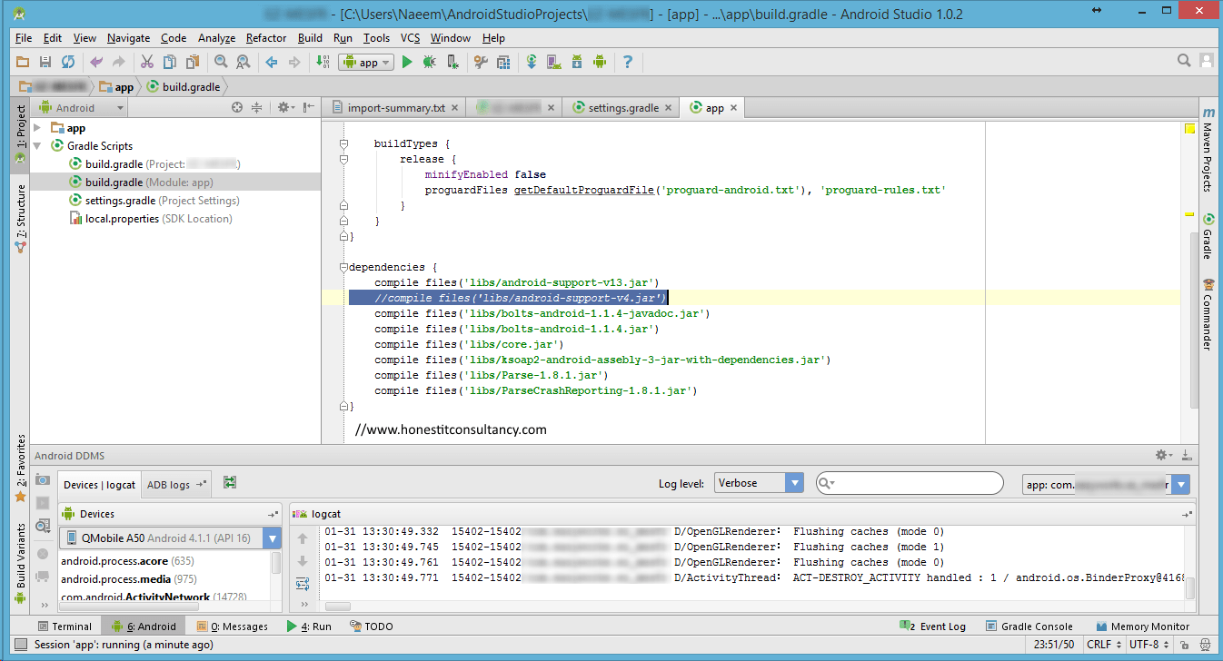 gradle Android Studio missing external dependencies