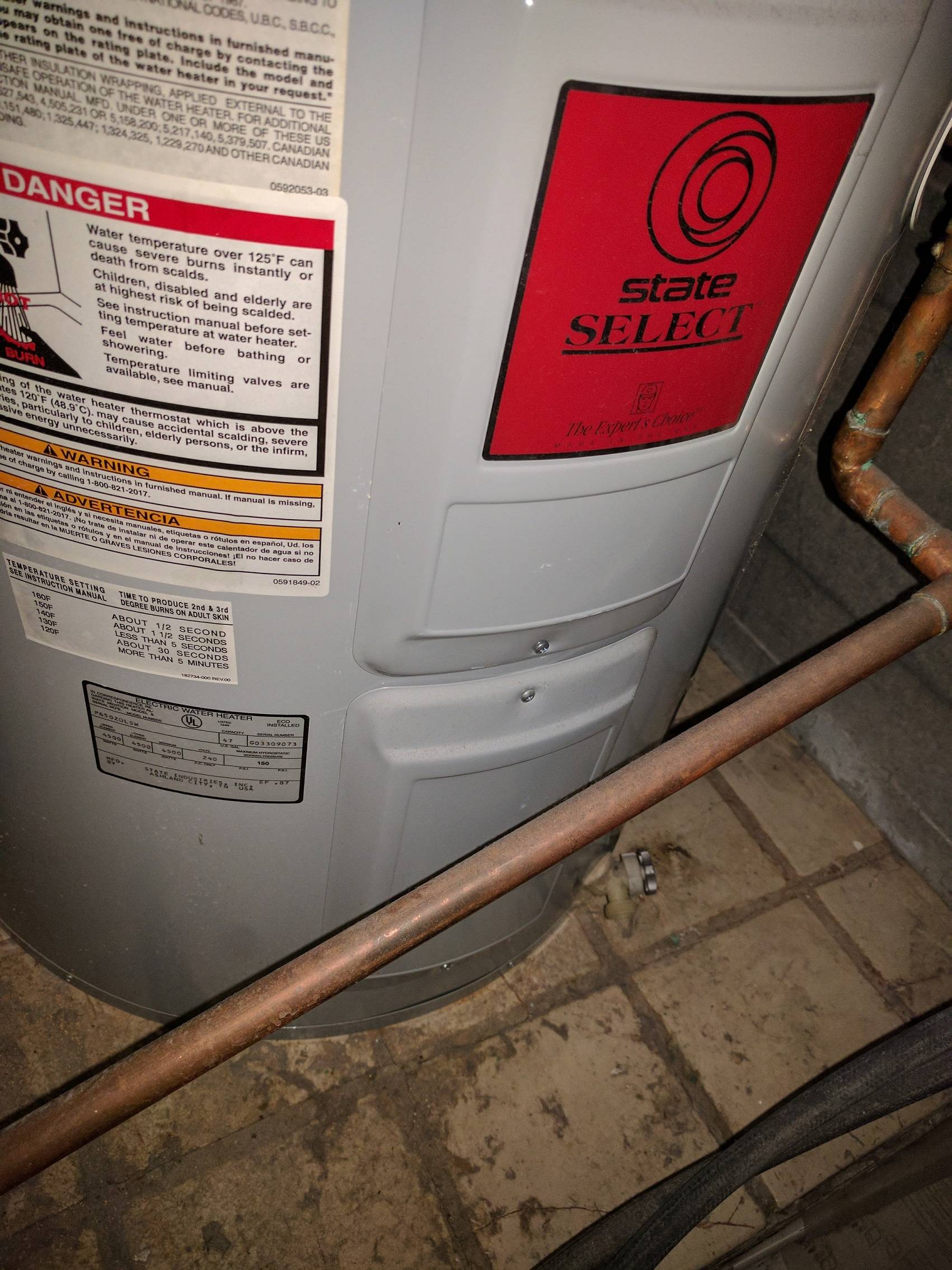 plumbing Replacing 47gal electric water heater with no pan and