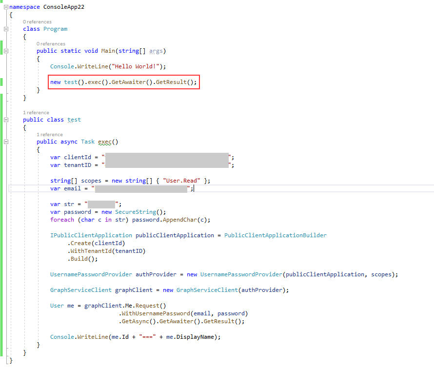 Error code 406 when I use dot Net MS Graph SDK to get myself's