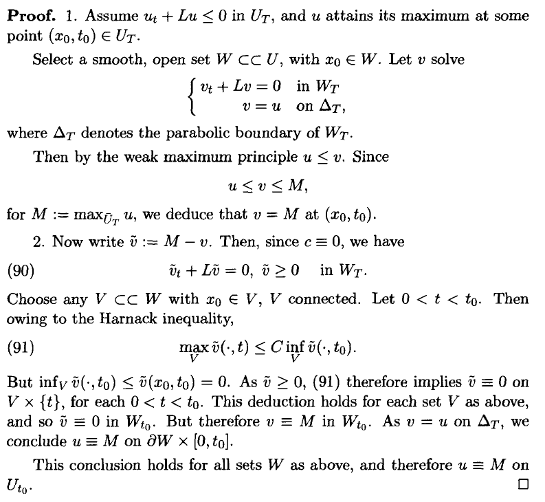 real analysis strong maximum principle for parabolic equations