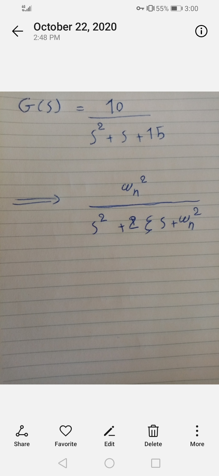 Second Order Transfer Function Standard Form Ella Wiring