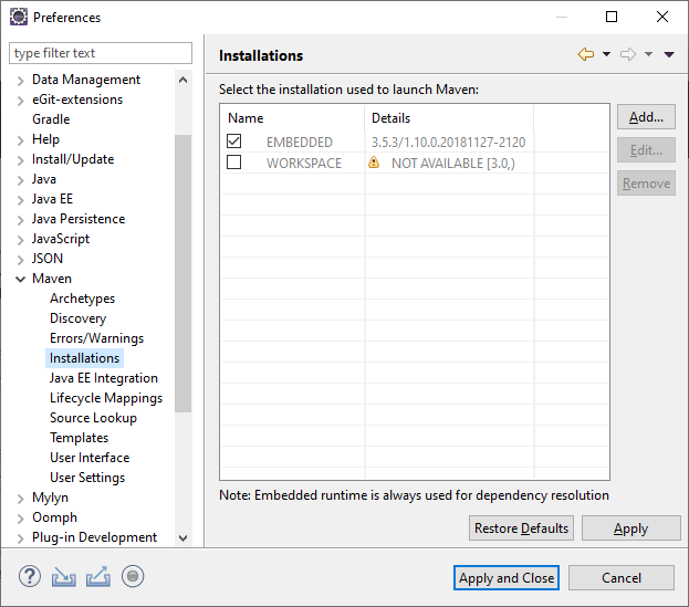 java Maven version in Eclipse Stack Overflow