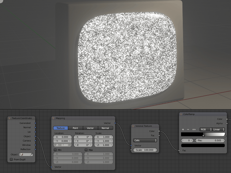 materials Add animated "tv static" effect to object in