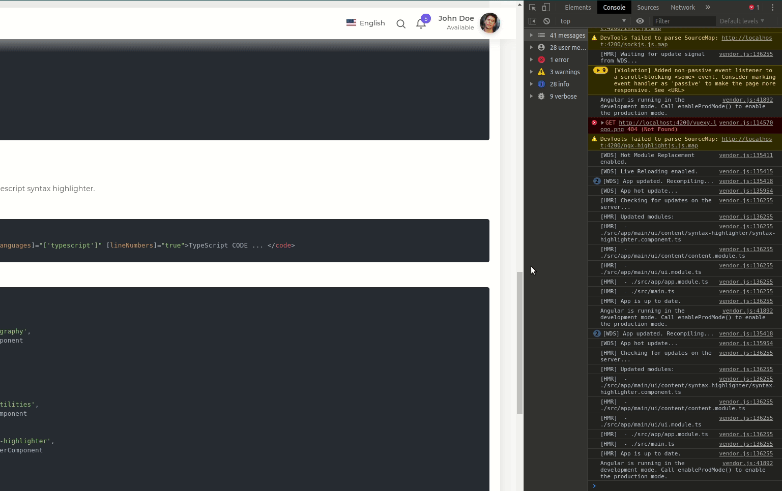 package.json Angular 9 HMR how to disable auto scroll to top (page