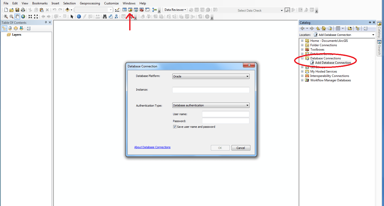 Connecting Oracle and ArcGIS for Desktop? Geographic Information