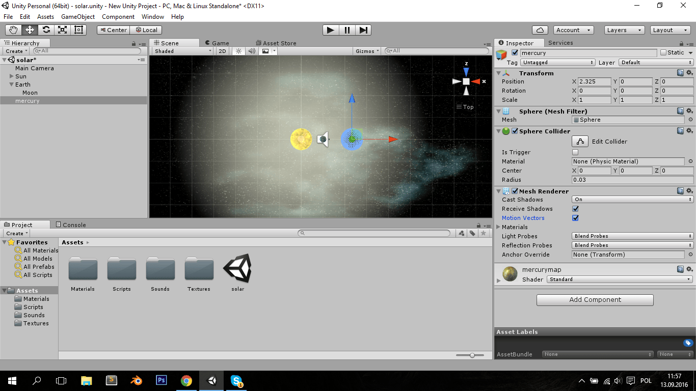Why can't I change the size of my spheres in Unity? Game Development