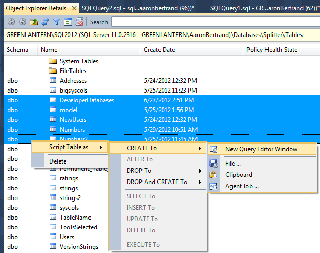 How to generate script in SQL SERVER 2008 R2 without using UI? Stack