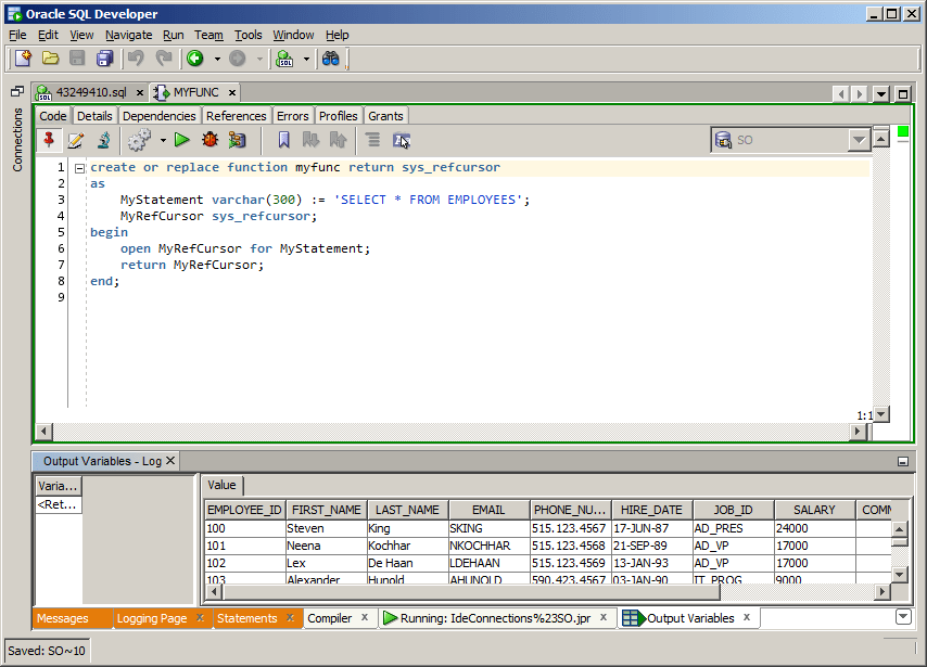 sql server Output the result of a SELECT executed using dynamic PL