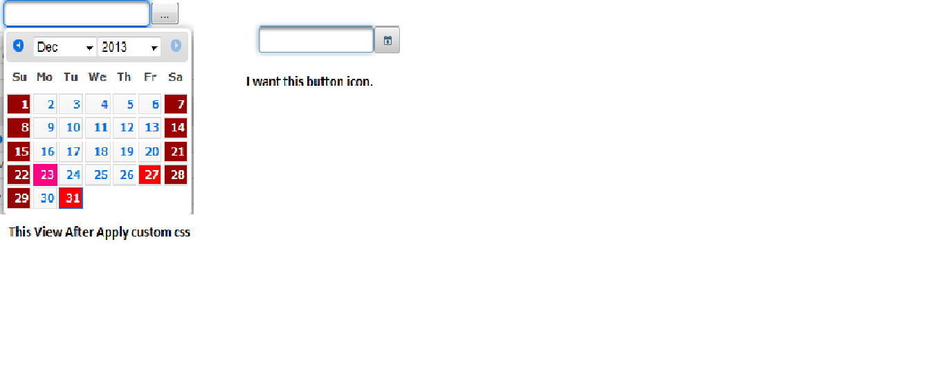 jquery 's button icon disappeared after applying custom css Stack