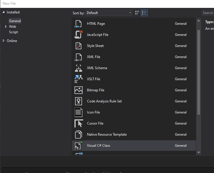 Can't add C class in visual studio 2019 anymore Won't link