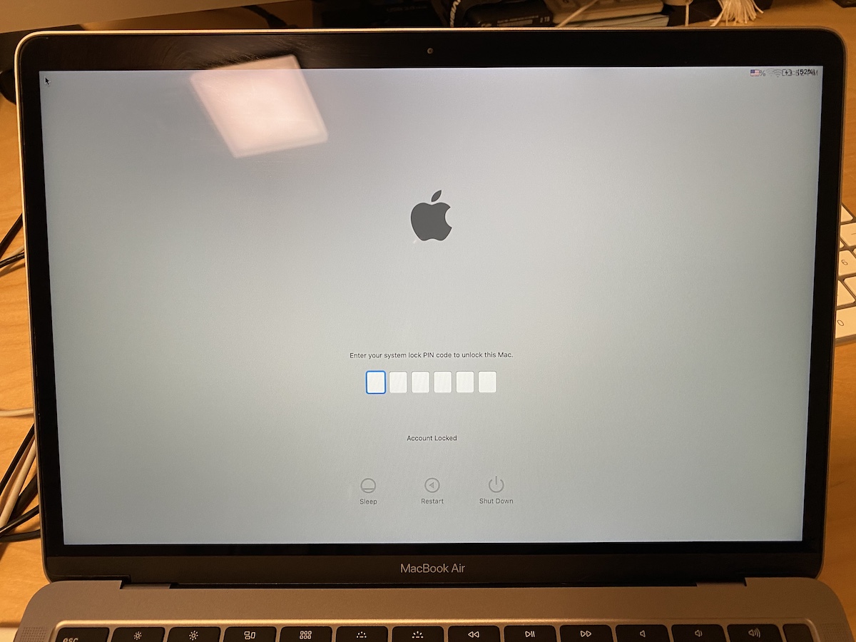 macos Prompted to enter system lock PIN code to unlock Mac Ask