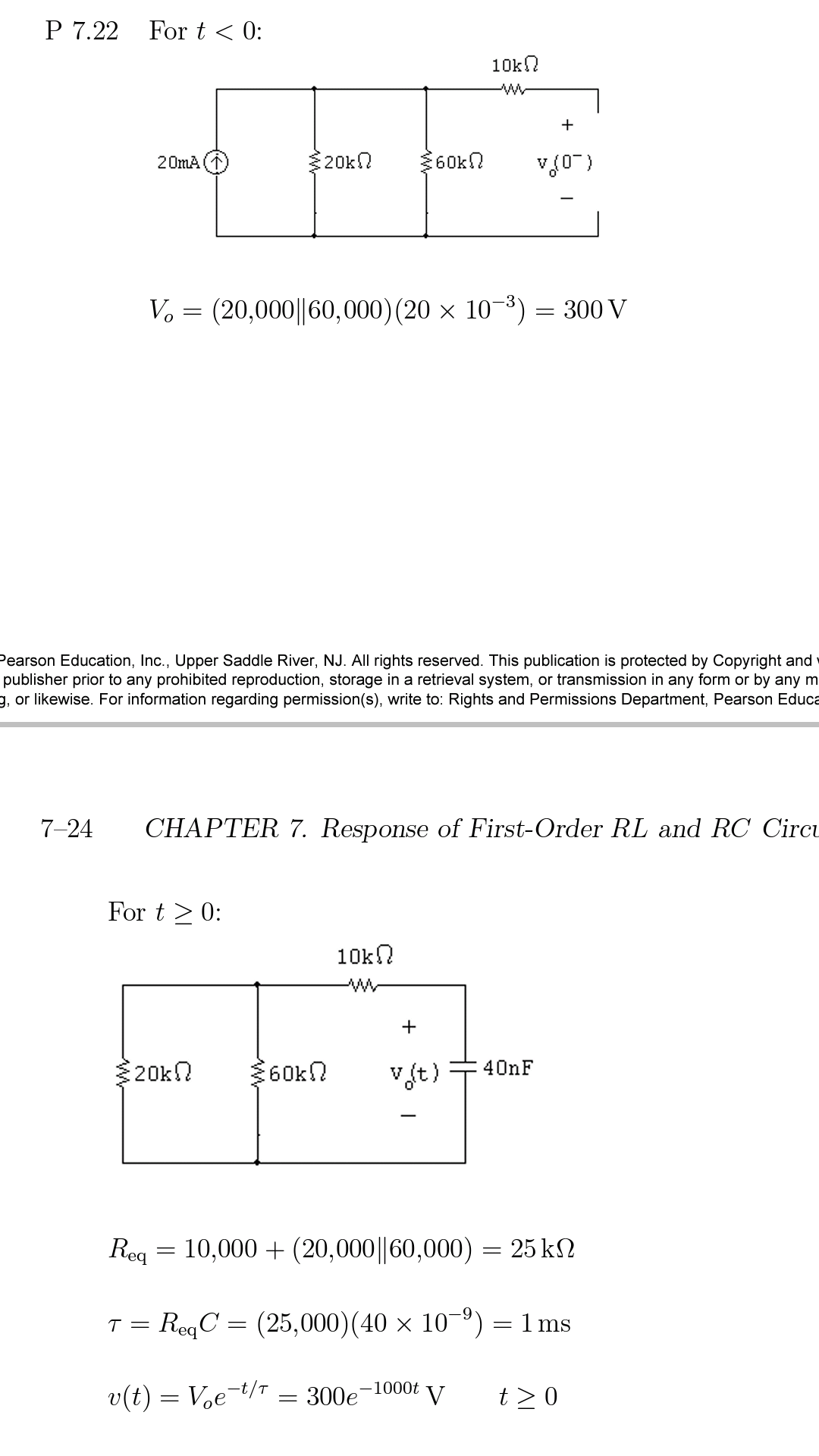 capacitor Short circuit time constant calculation Electrical