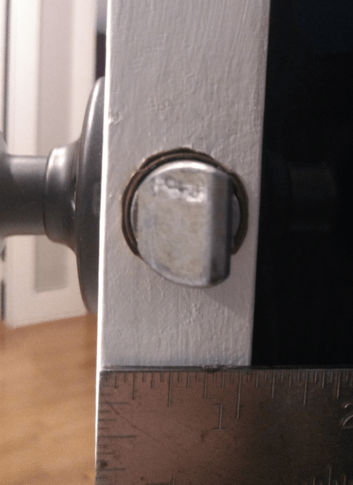Two way door lock for thin door Home Improvement Stack Exchange