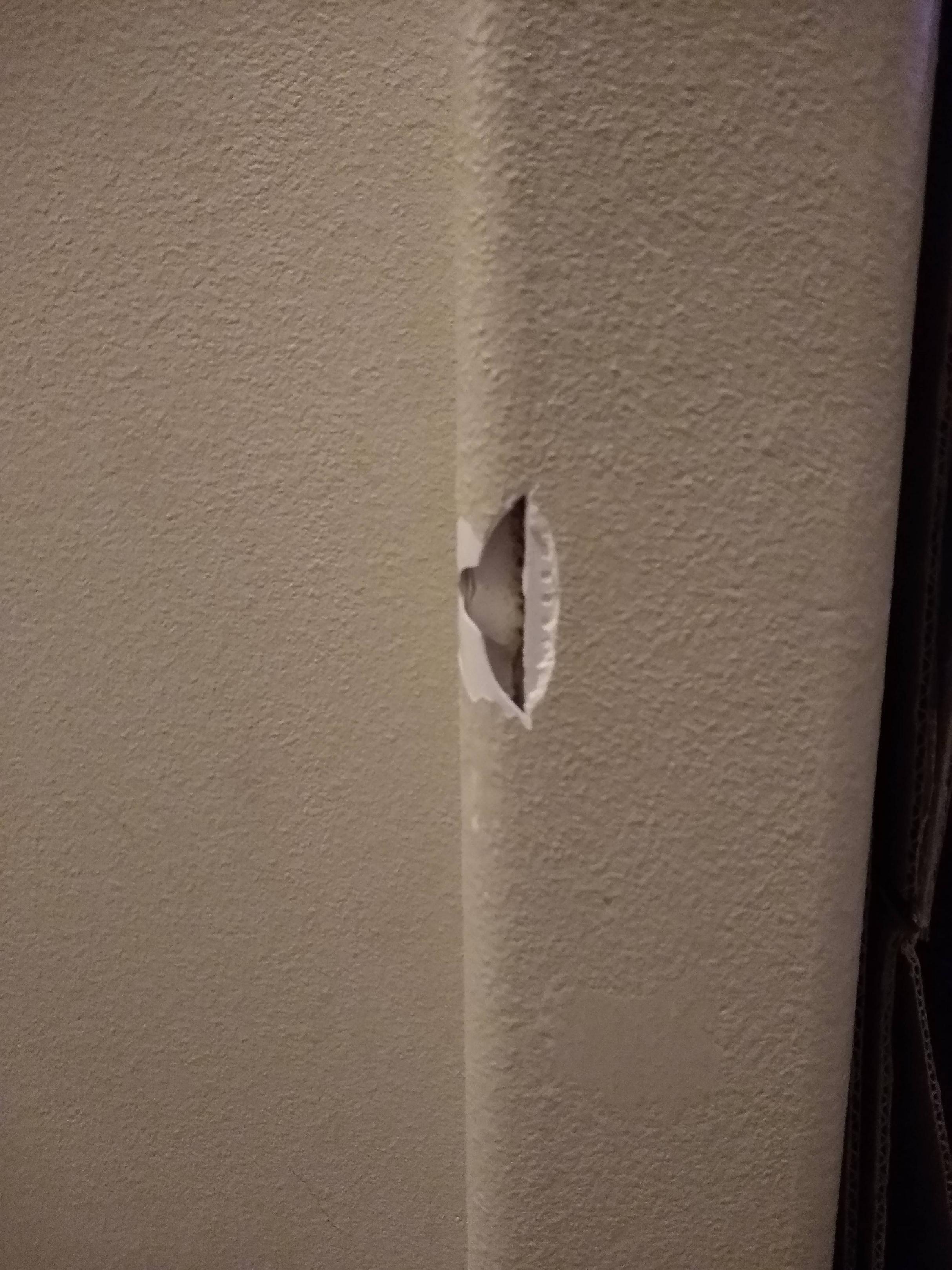 patching drywall bullnose vinyl corner hole repair Home Improvement