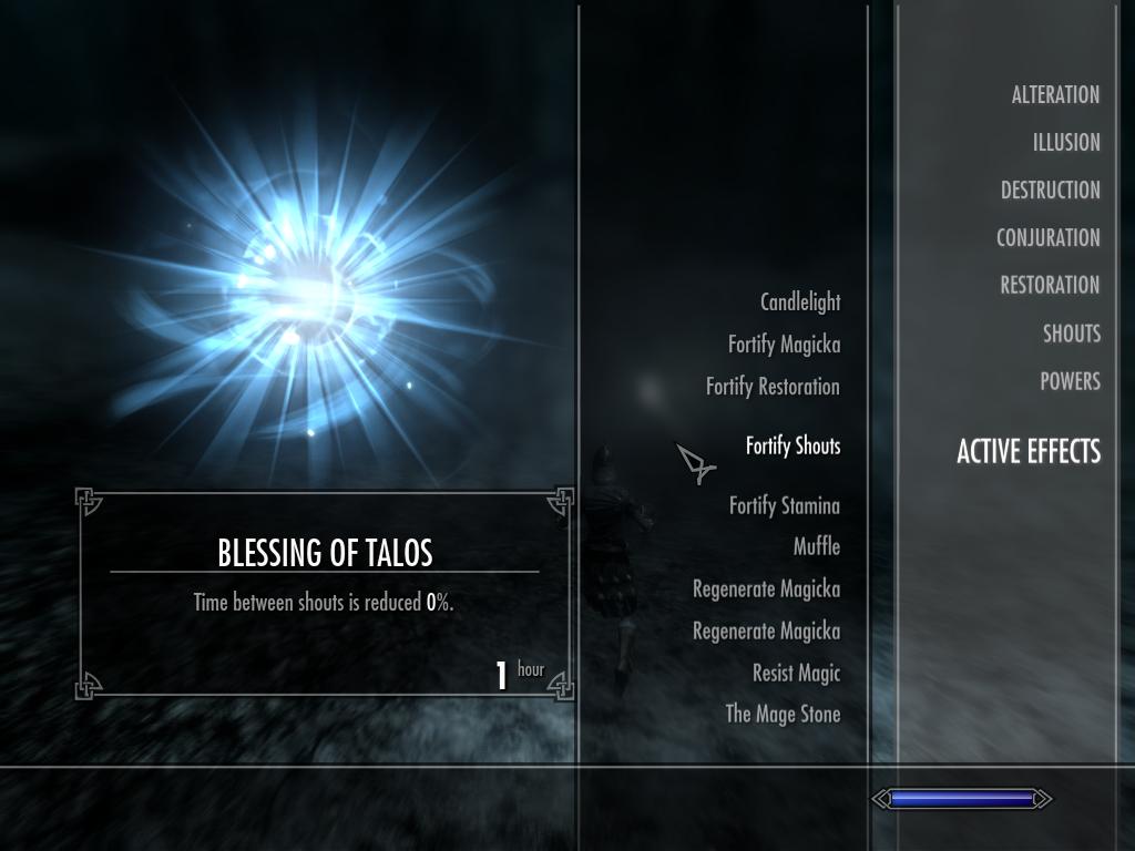 the elder scrolls v skyrim Why does the Blessing of talos have this effect? Arqade
