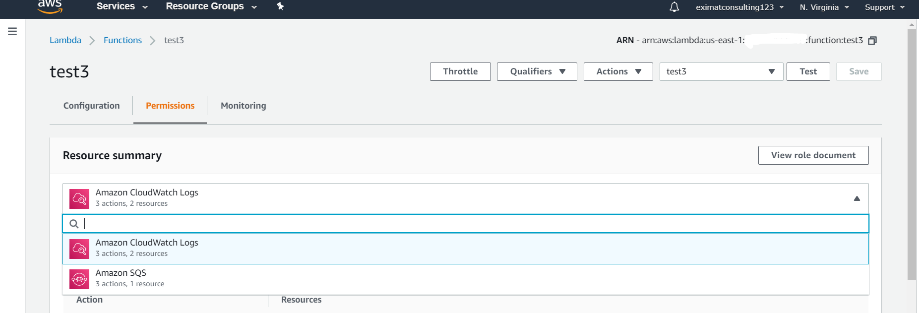amazon web services Why is my lambda function not able to consume