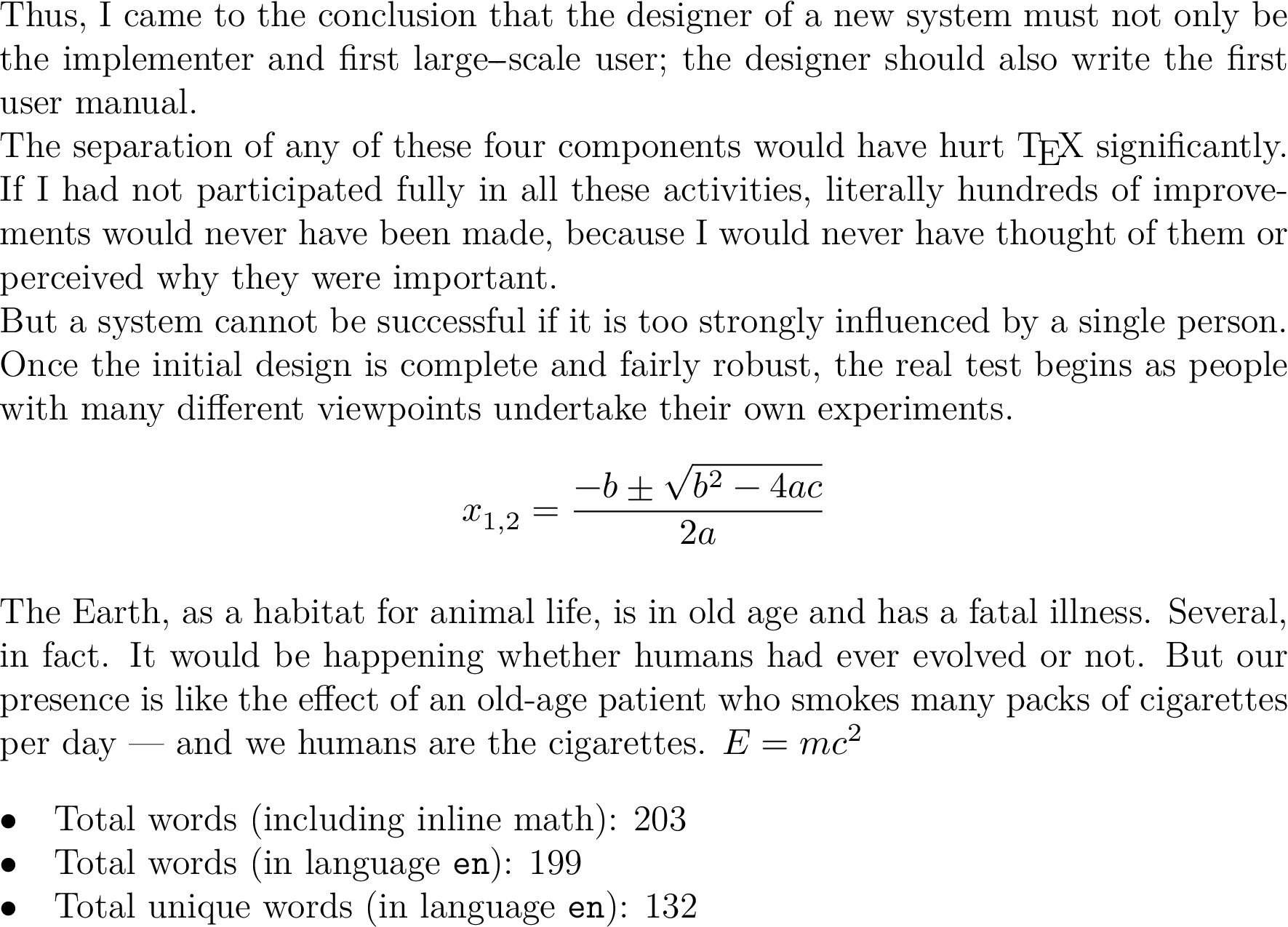 [SOLVED] Is there any way to do a correct word count of a LaTeX