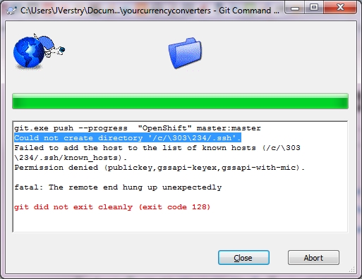 git Could not create directory '/c/\303\234/.ssh' Stack Overflow
