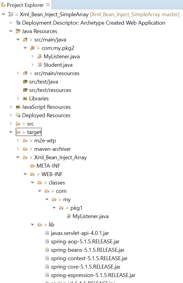 git What is target directory in mavenarchetypewebapp in Eclipse and