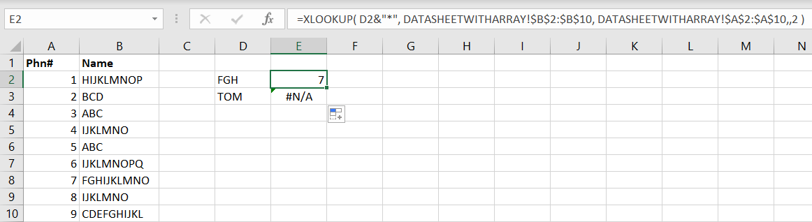 worksheet function Excel formula. Find partial text in