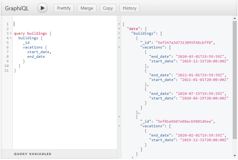 graphql MongoDB Realm using GraphiQL null value on nested object