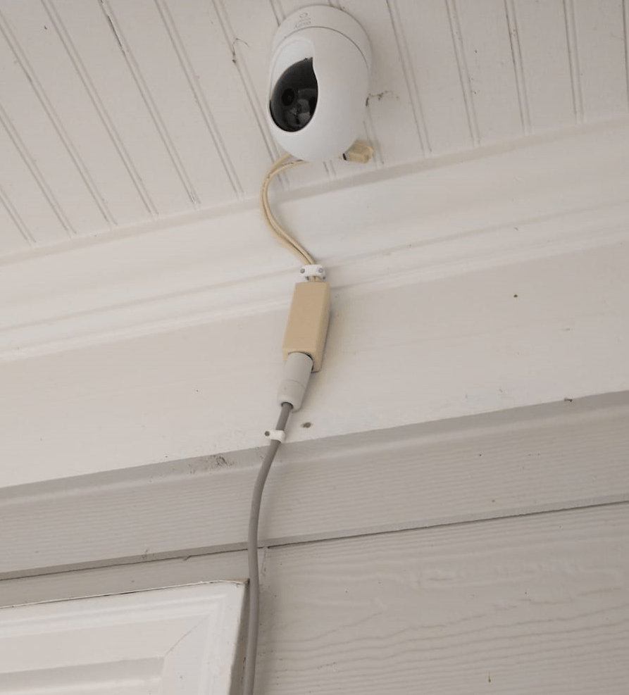 wiring Using just power from cable for security camera