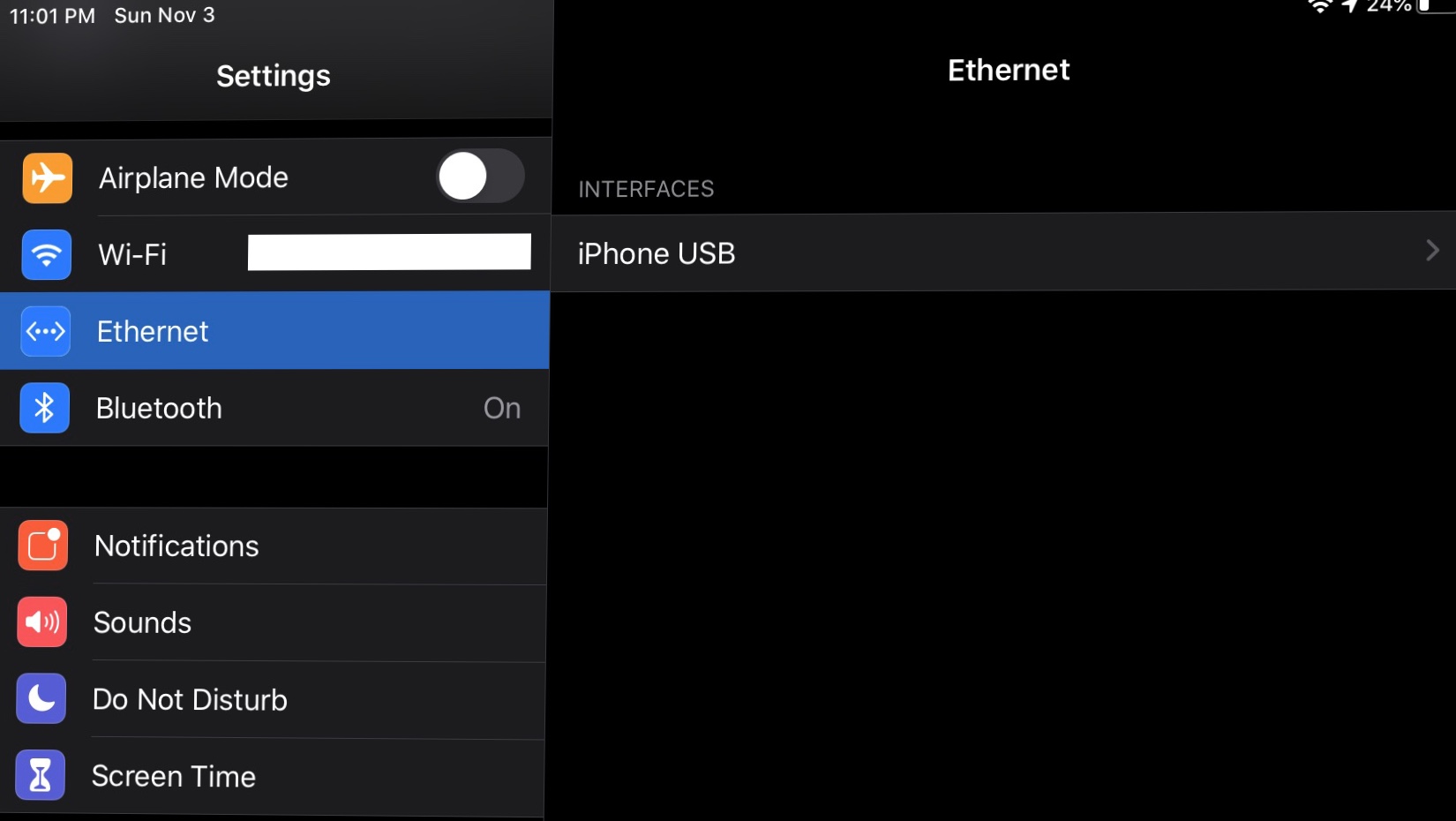 Can you connect to the via a wired connection from iPad to