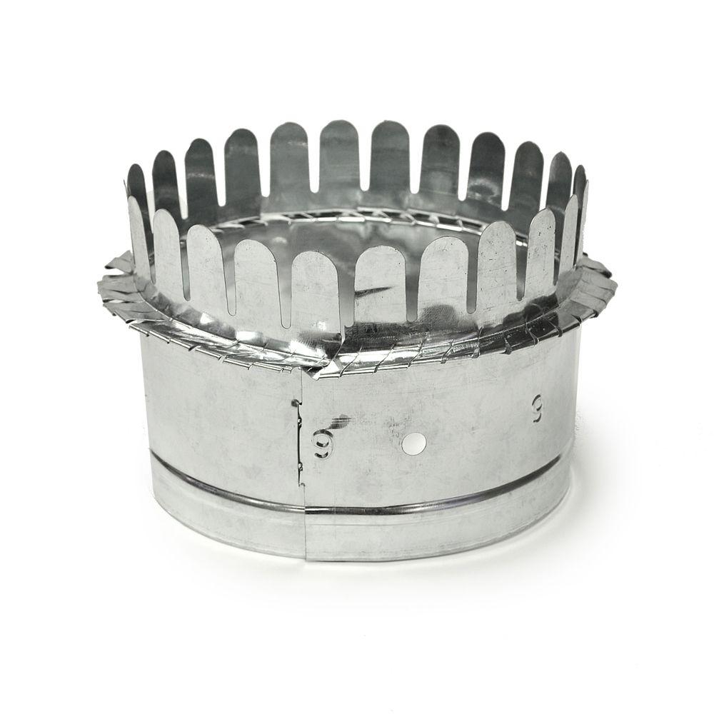 hvac How can I transition a square duct to round of the same outer