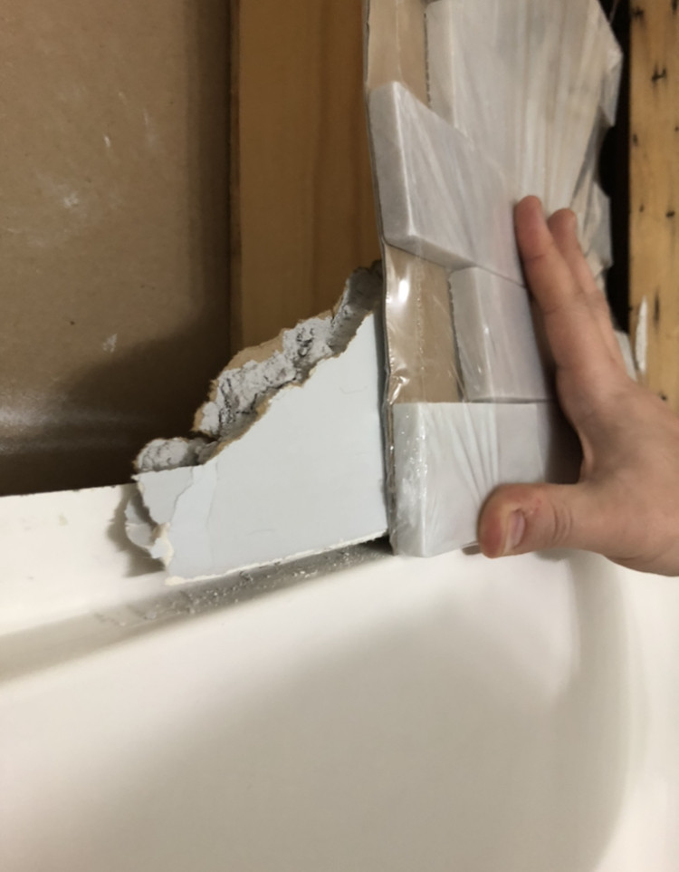 Drywall and tile to top of shower Love & Improve Life