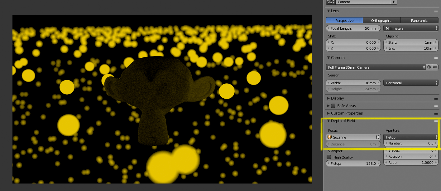 rendering Does Cycles fstop effect the brightness of the render