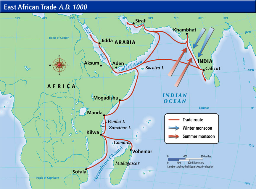 africa What were the trade routes between Mapungubwe and other