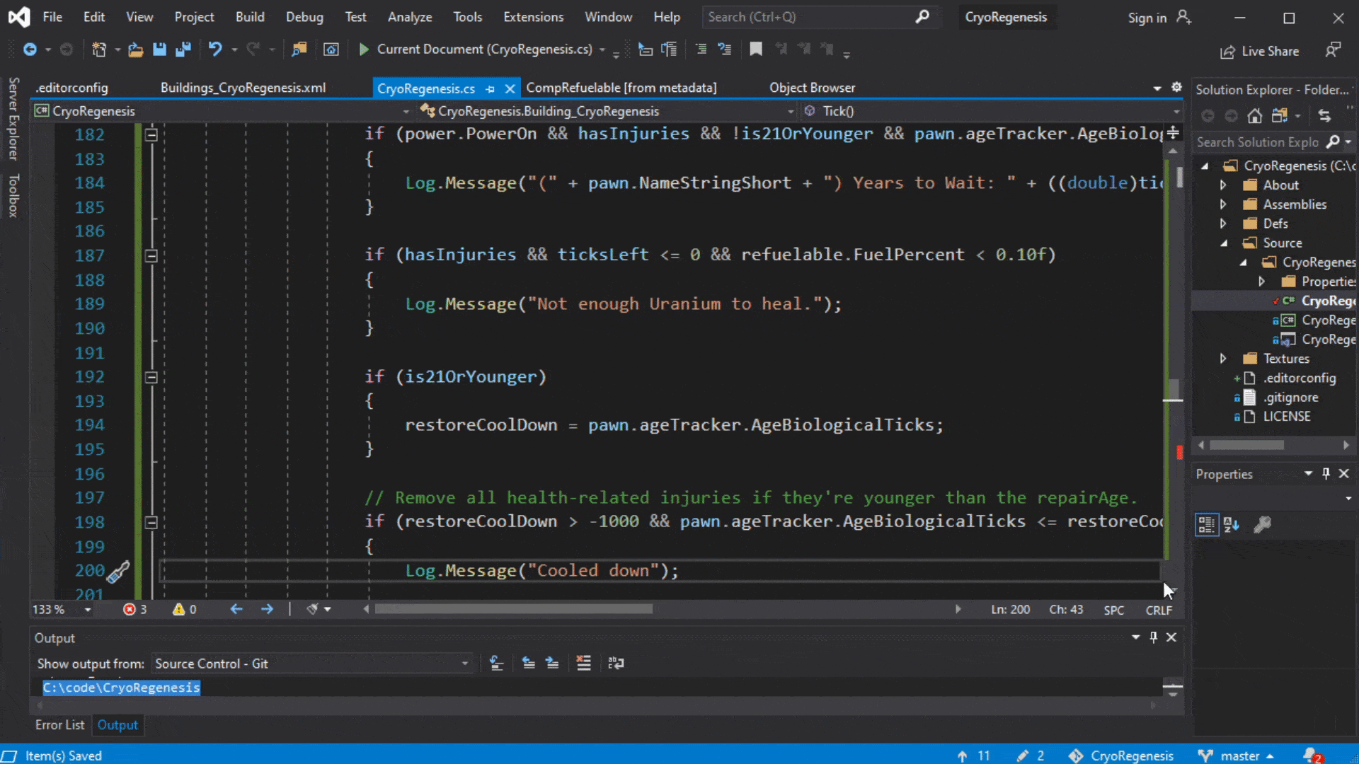 Configure Visual Studio to use UNIX line endings Stack