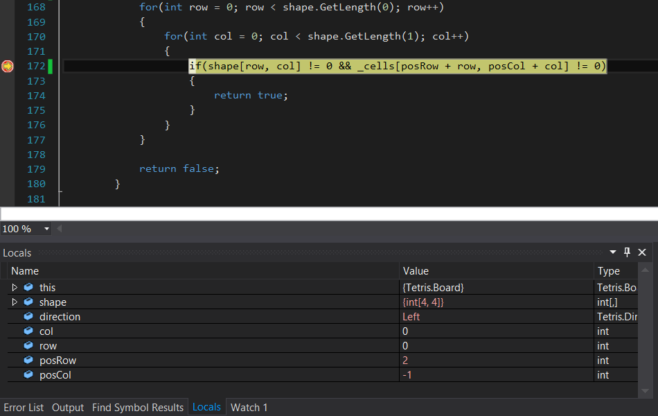 c Multidimensional array access with negative index