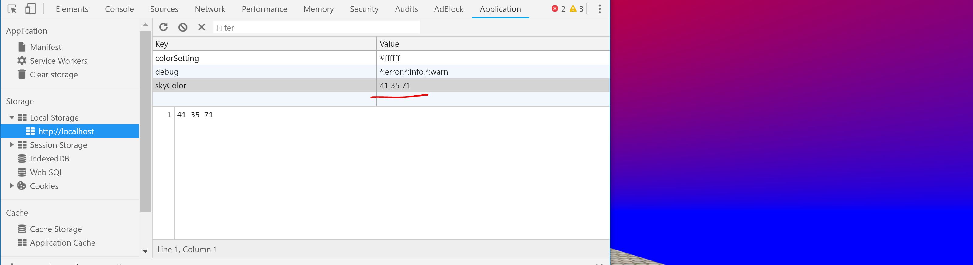 How do I access JavaScript variable under Color portion of HTML code