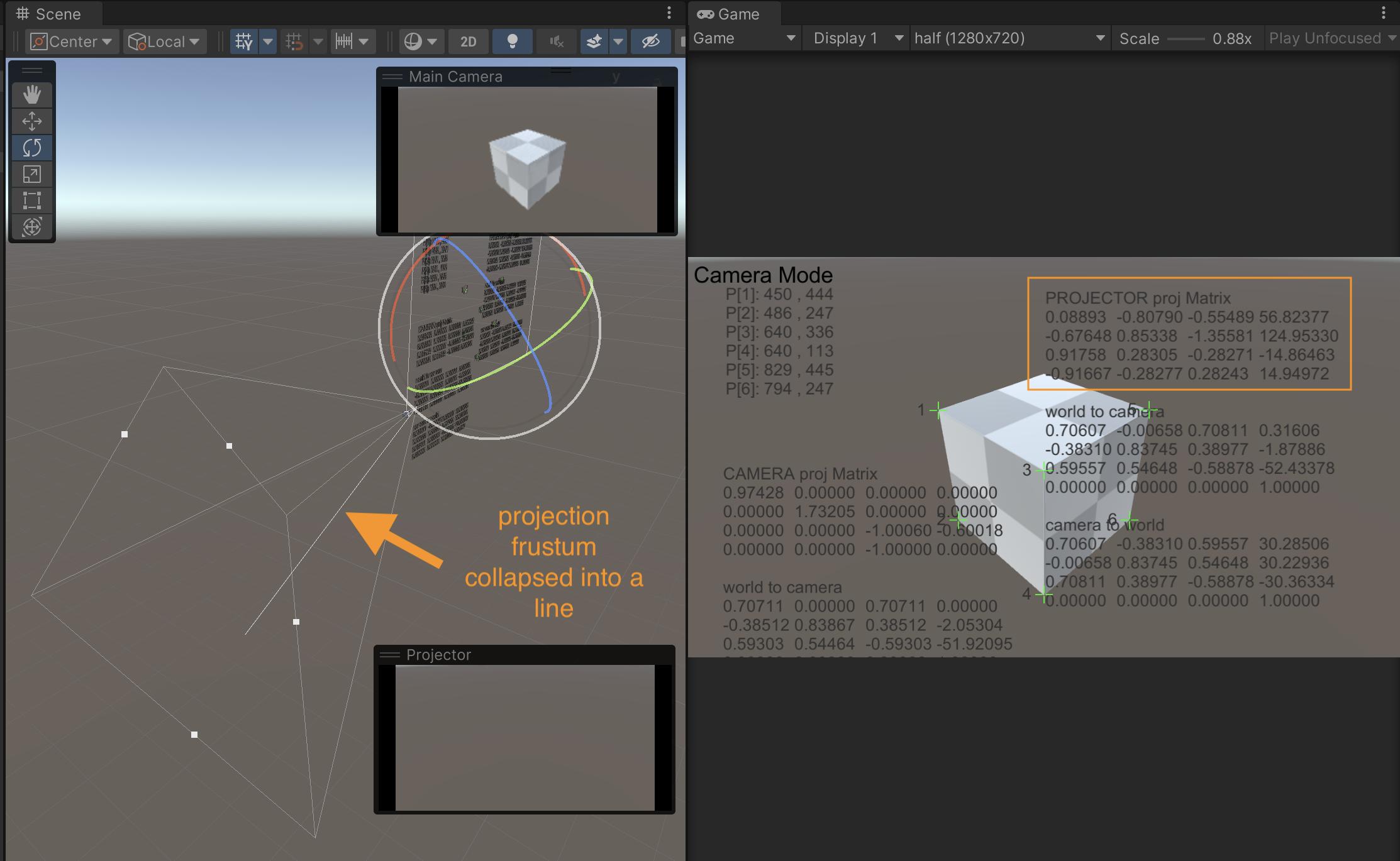 rendering Camera Calibration custom ModelViewProjection matrix in