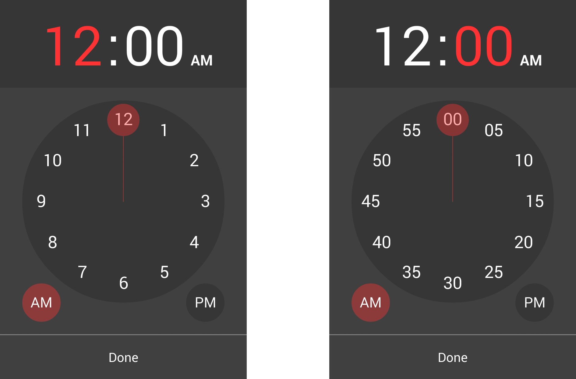 android I want to use digital datepicker dialog and timepicker dialog