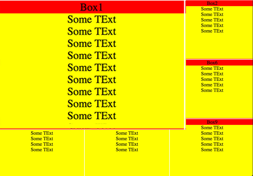 javascript How to enlarge divs on top of other content on mouseover