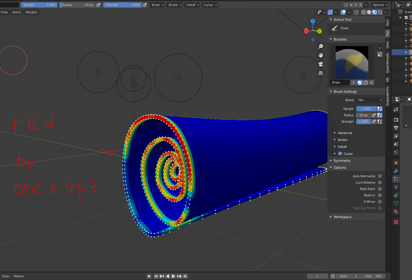 fill weight paint to selected vertecies Blender Stack Exchange