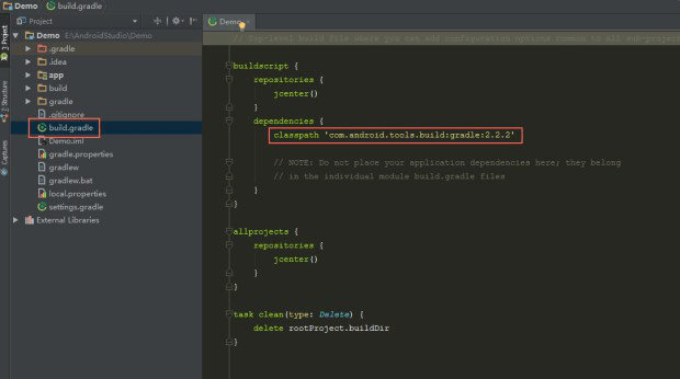 android The project is using unsupported version of