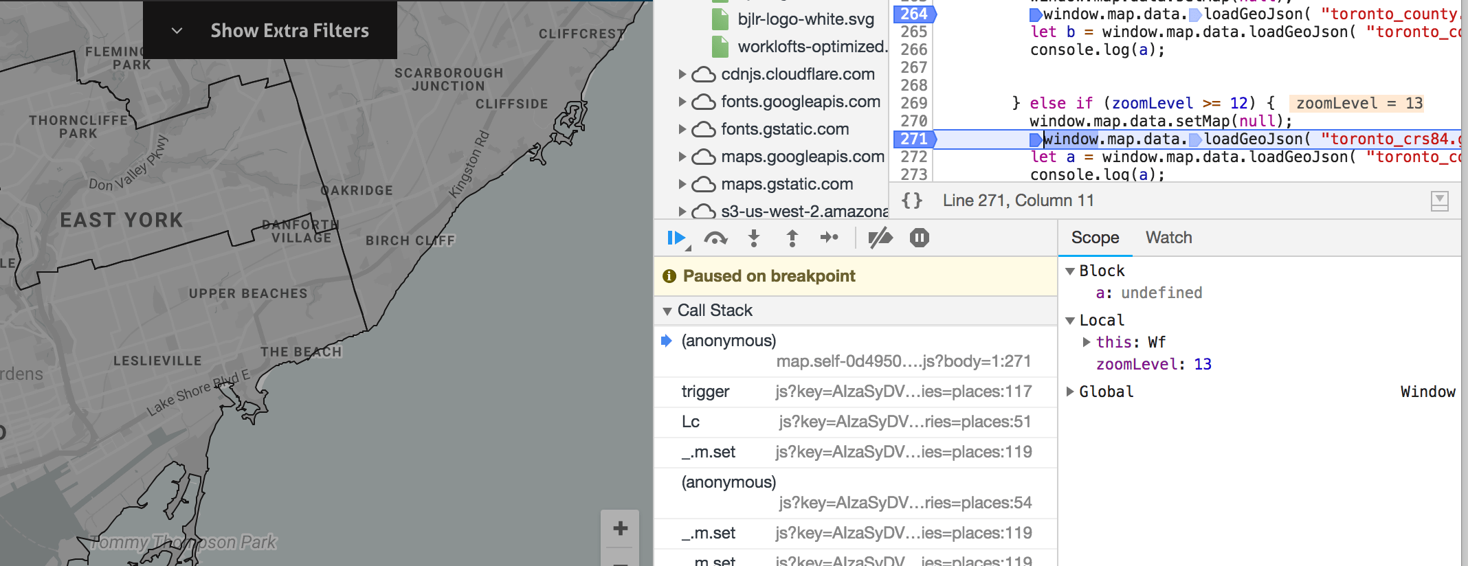 Google Maps Event Listener javascript Data layer not responding in event listener (Google Maps
