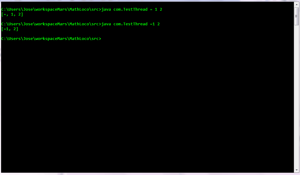 Java command line set argument with "=" Stack Overflow