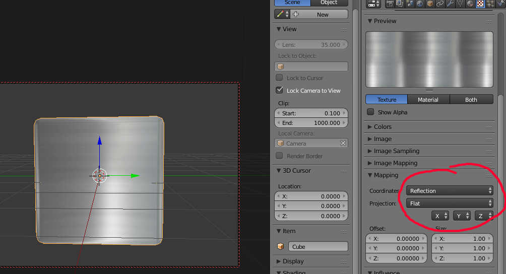 blender internal render engine Baking a Texture with Reflection