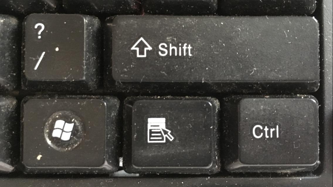 Keyboard shortcut equivalent to rightclicking