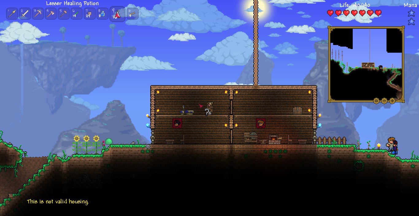 Why is my Terraria house not valid? Arqade