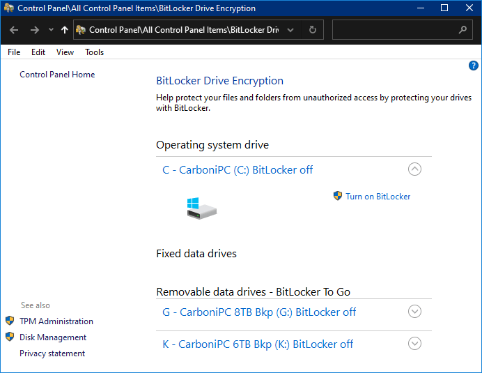 windows 10 Need a Encryption on RAID Array and Maintain Performance
