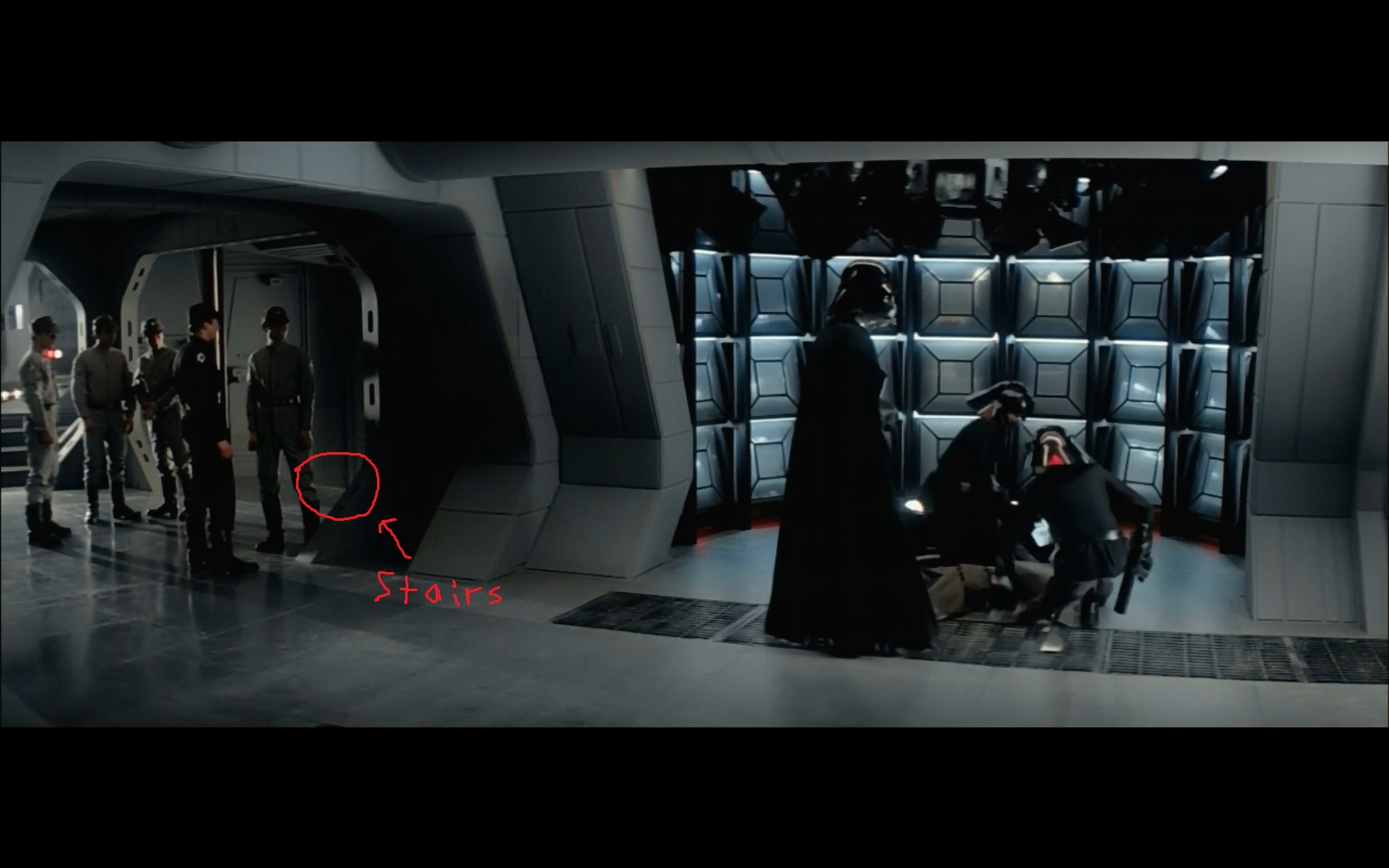 star wars Where is Vader's meditation chamber on the Executor