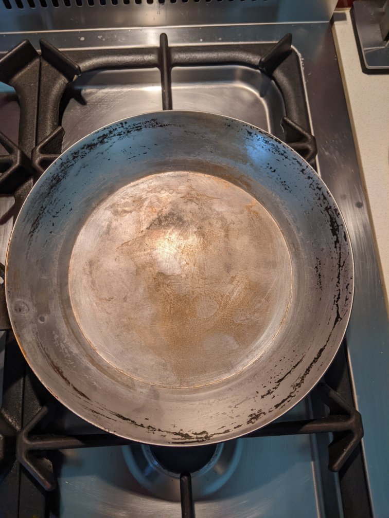 Does my carbon steel need to be perfectly clean before reseasoning