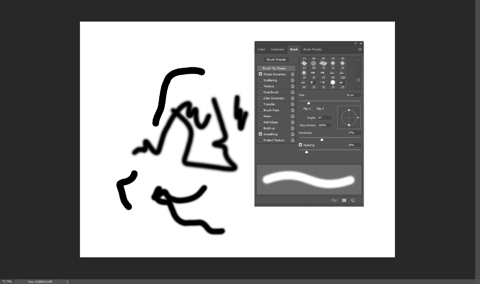 My brush strokes look pixelated Graphic Design Stack Exchange