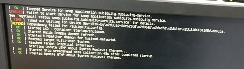 USB 18.04.1 live server installation stuck