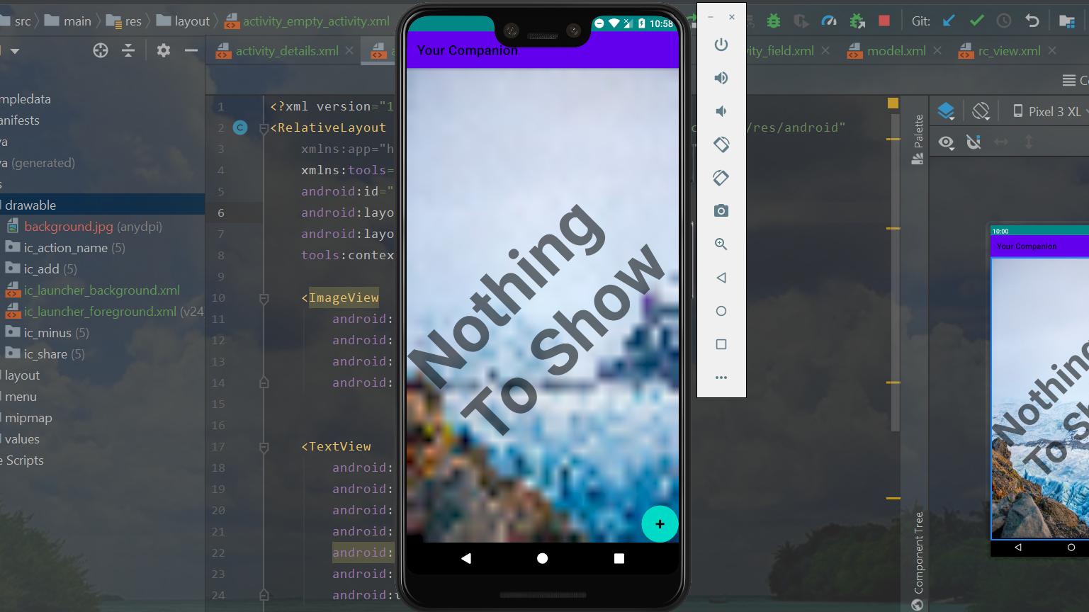 android Unable to use background Image ,as it blurry Stack